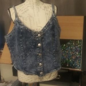 Denim crop top